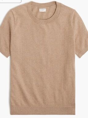 J. Crew Factory Short-Sleeve Cotton Crewneck Sweater